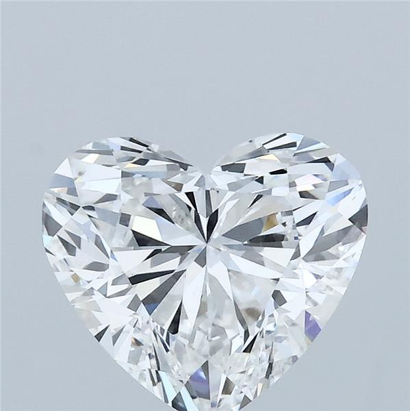 2.07 Carat Heart Lab Grown Diamond, Excellent Polish, E Color, VS1 Clarity
