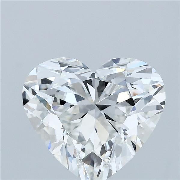 2.07 Carat Heart Lab Grown Diamond, Excellent Polish, F Color, VVS2 Clarity