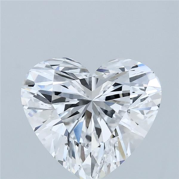 2.08 Carat Heart Lab Grown Diamond, Excellent Polish, D Color, VS1 Clarity