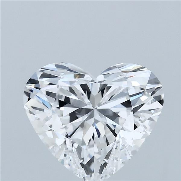 2.08 Carat Heart Lab Grown Diamond, Excellent Polish, D Color, VVS2 Clarity