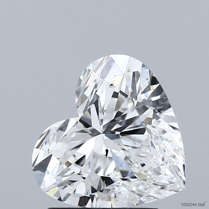 2.09 Carat Heart Lab Grown Diamond, Excellent Polish, E Color, VVS2 Clarity