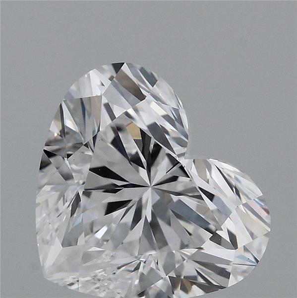 2.13 Carat Heart Lab Grown Diamond, Excellent Polish, D Color, VVS2 Clarity