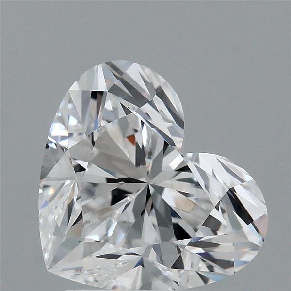 2.39 Carat Heart Lab Grown Diamond, Excellent Polish, E Color, VVS2 Clarity
