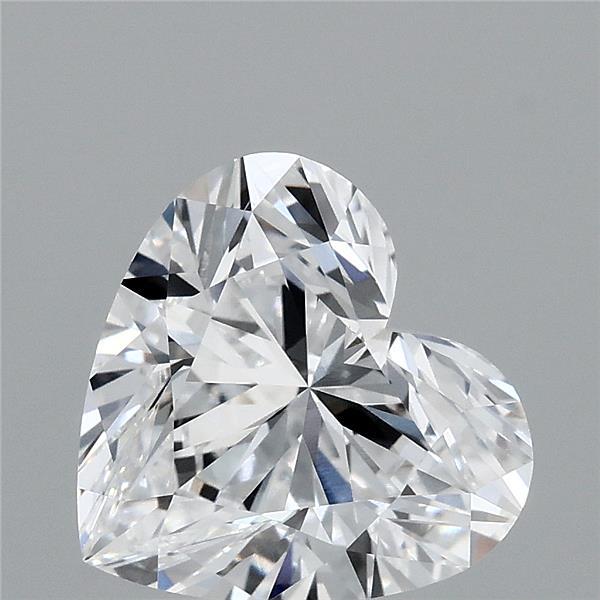 2.47 Carat Heart Lab Grown Diamond, Excellent Polish, D Color, VVS1 Clarity