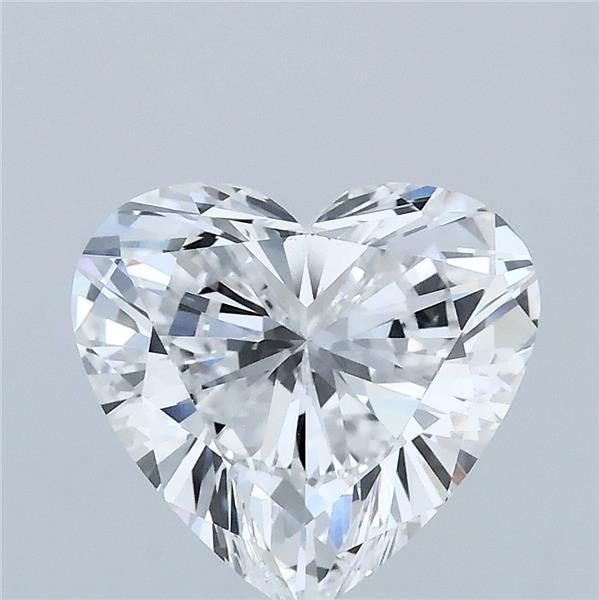 2.50 Carat Heart Lab Grown Diamond, Excellent Polish, E Color, VVS2 Clarity