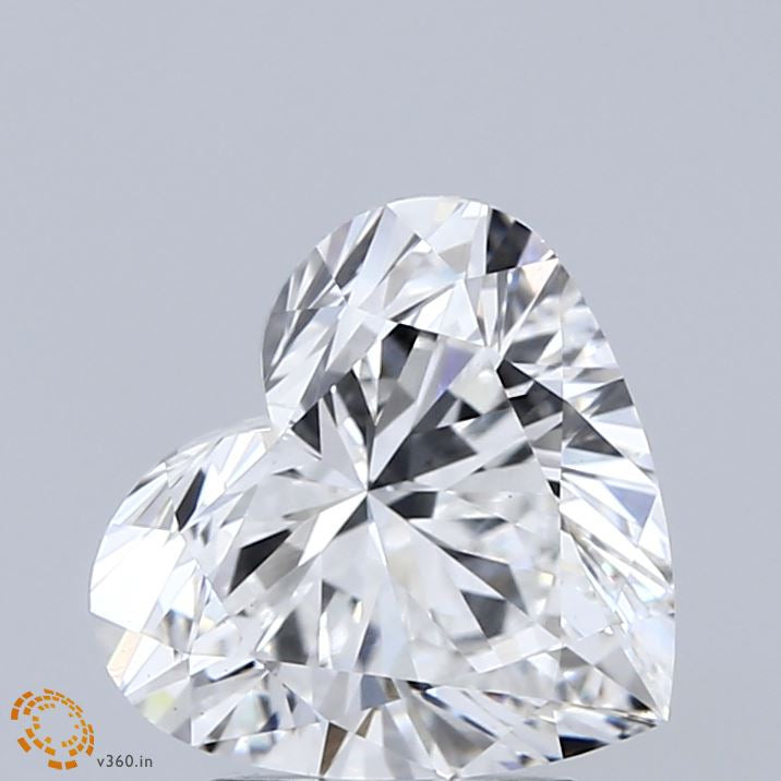 2.51 Carat Heart Lab Grown Diamond, Excellent Polish, E Color, VS1 Clarity