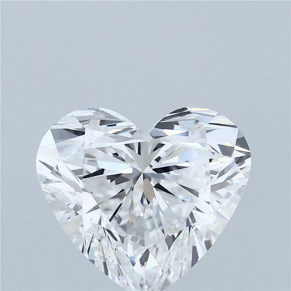 2.54 Carat Heart Lab Grown Diamond, Excellent Polish, D Color, VVS2 Clarity