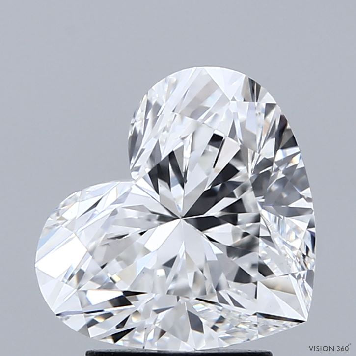 2.72 Carat Heart Lab Grown Diamond, Excellent Polish, F Color, VS1 Clarity