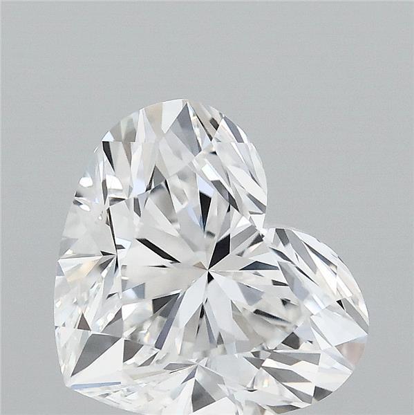 2.78 Carat Heart Lab Grown Diamond, Excellent Polish, E Color, VVS1 Clarity