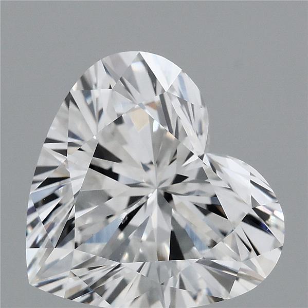 2.90 Carat Heart Lab Grown Diamond, Excellent Polish, E Color, VS1 Clarity