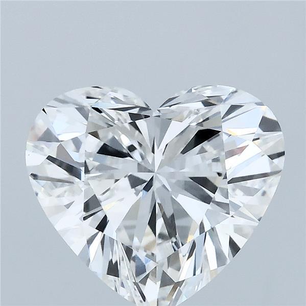 3.01 Carat Heart Lab Grown Diamond, Excellent Polish, E Color, VVS2 Clarity