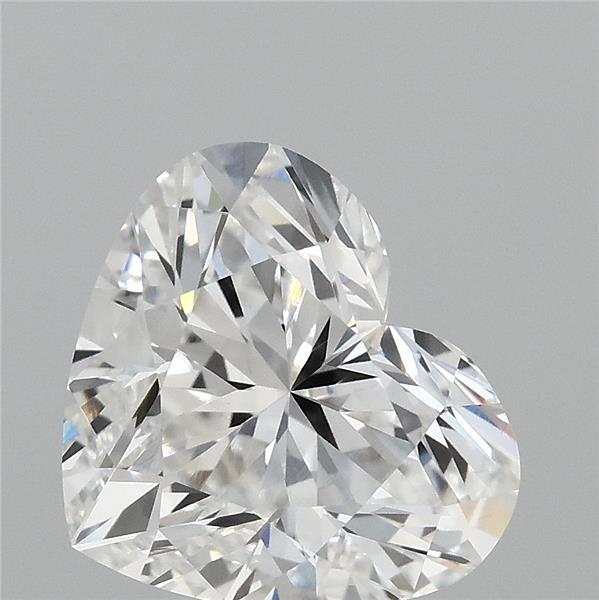 3.01 Carat Heart Lab Grown Diamond, Excellent Polish, F Color, VVS2 Clarity