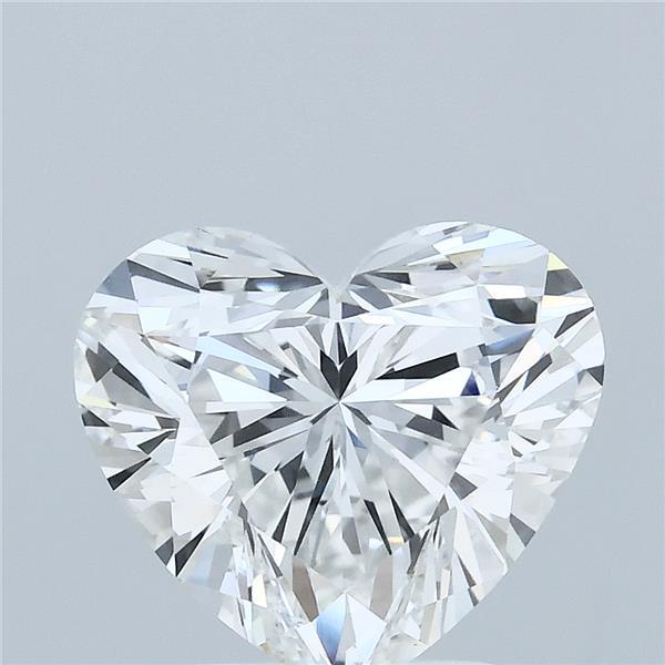 3.01 Carat Heart Lab Grown Diamond, Excellent Polish, F Color, VVS2 Clarity