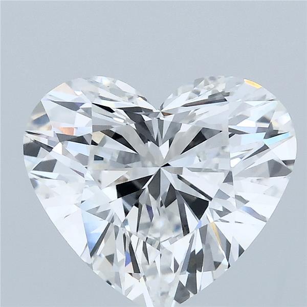 3.04 Carat Heart Lab Grown Diamond, Excellent Polish, E Color, VVS2 Clarity