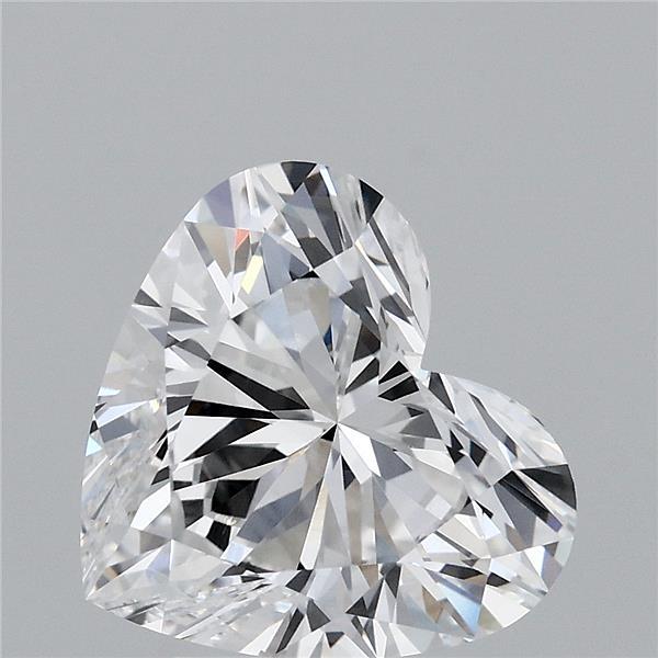 3.05 Carat Heart Lab Grown Diamond, Excellent Polish, D Color, VVS1 Clarity