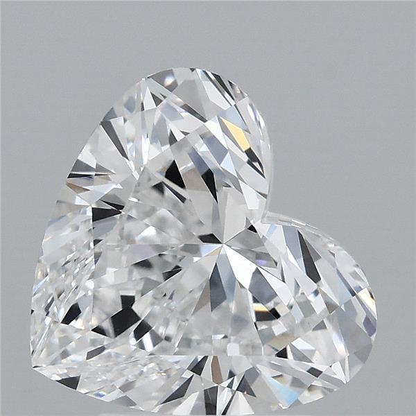 3.08 Carat Heart Lab Grown Diamond, Excellent Polish, D Color, VVS2 Clarity