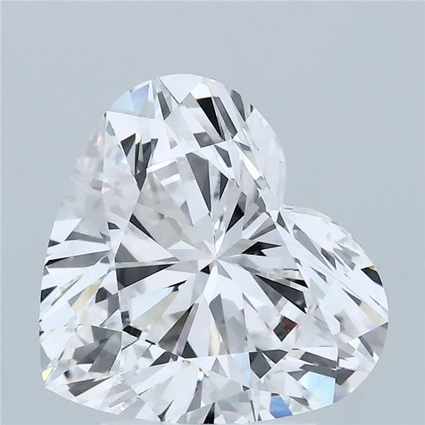 3.09 Carat Heart Lab Grown Diamond, Excellent Polish, D Color, VVS1 Clarity