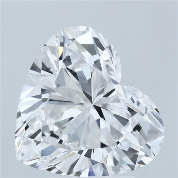 3.82 Carat Heart Lab Grown Diamond, Excellent Polish, D Color, VVS1 Clarity