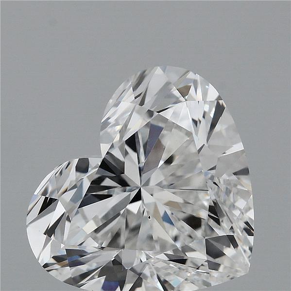 3.88 Carat Heart Lab Grown Diamond, Excellent Polish, E Color, VS1 Clarity