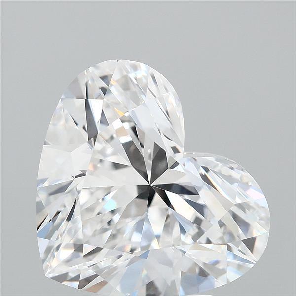 3.91 Carat Heart Lab Grown Diamond, Excellent Polish, D Color, VVS1 Clarity