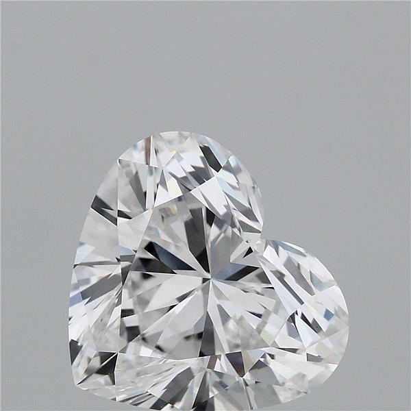 4.00 Carat Heart Lab Grown Diamond, Excellent Polish, E Color, VVS2 Clarity
