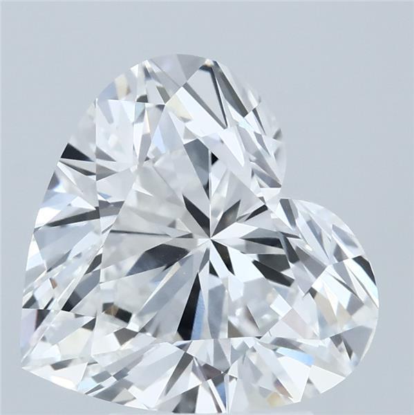 4.01 Carat Heart Lab Grown Diamond, Excellent Polish, E Color, VVS2 Clarity