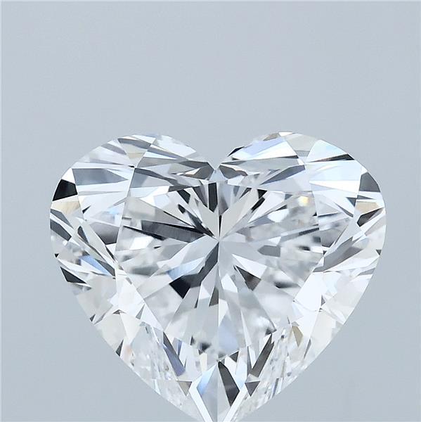 4.02 Carat Heart Lab Grown Diamond, Excellent Polish, D Color, VVS2 Clarity