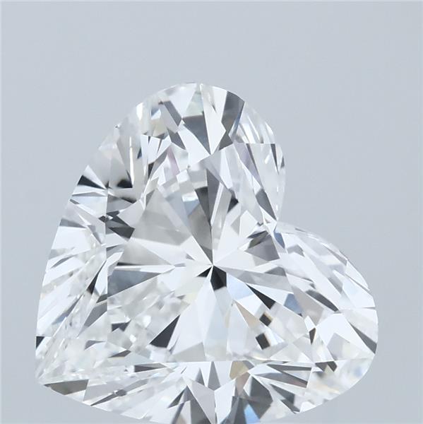 4.02 Carat Heart Lab Grown Diamond, Excellent Polish, E Color, VVS2 Clarity