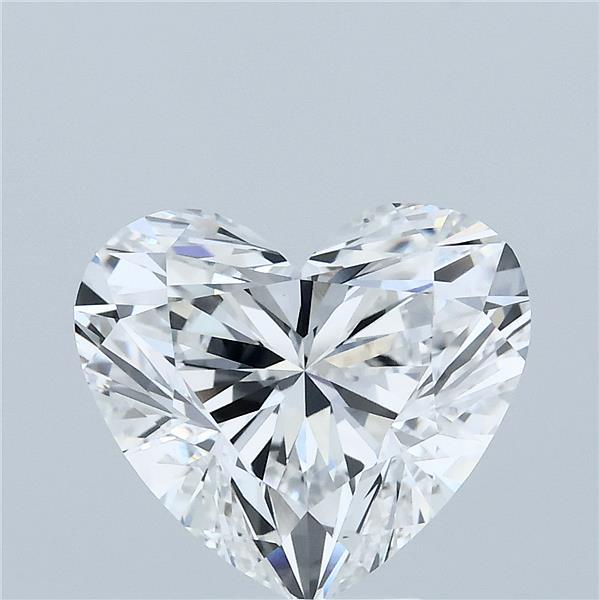 4.05 Carat Heart Lab Grown Diamond, Excellent Polish, E Color, VVS2 Clarity