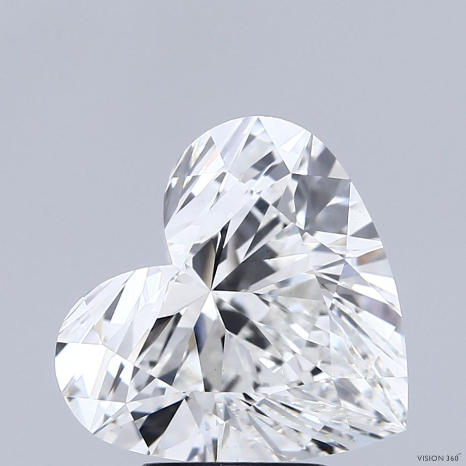 4.06 Carat Heart Lab Grown Diamond, Excellent Polish, F Color, VS1 Clarity