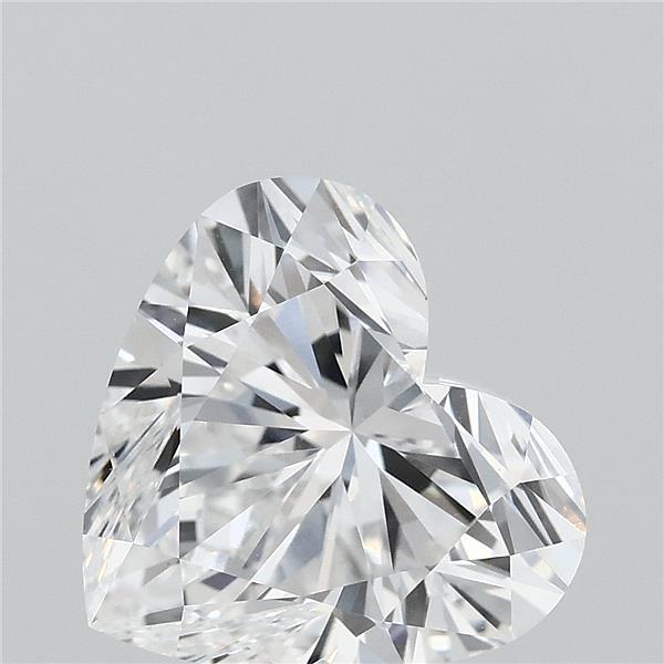 4.07 Carat Heart Lab Grown Diamond, Excellent Polish, D Color, VVS2 Clarity