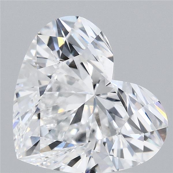 4.14 Carat Heart Lab Grown Diamond, Excellent Polish, D Color, VVS1 Clarity