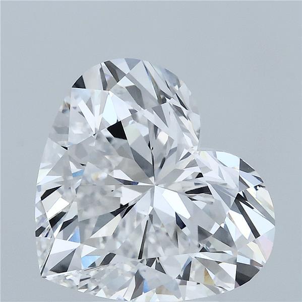 5.00 Carat Heart Lab Grown Diamond, Excellent Polish, D Color, VVS2 Clarity
