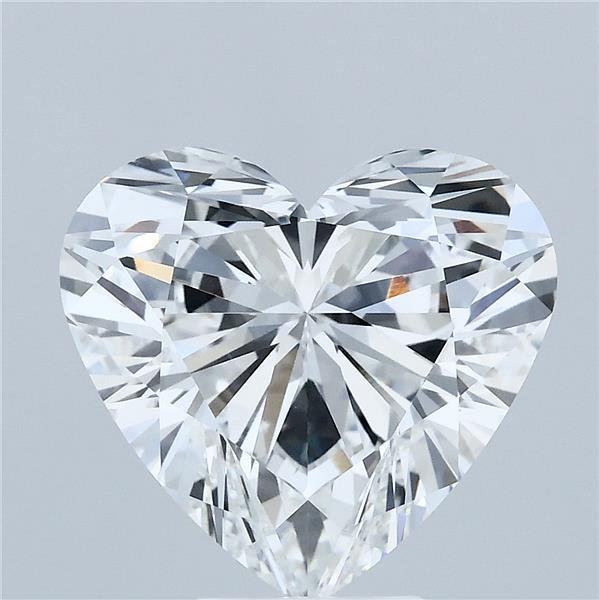 5.05 Carat Heart Lab Grown Diamond, Excellent Polish, D Color, VVS1 Clarity
