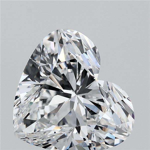 5.09 Carat Heart Lab Grown Diamond, Excellent Polish, E Color, VVS2 Clarity