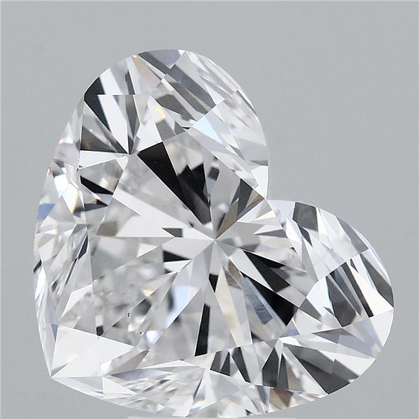 8.16 Carat Heart Lab Grown Diamond, Excellent Polish, D Color, VS1 Clarity