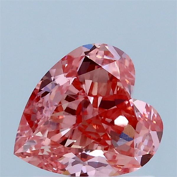 1.51 Carat Heart Lab Grown Diamond, Fancy Vivid Pink Color, VS1 Clarity
