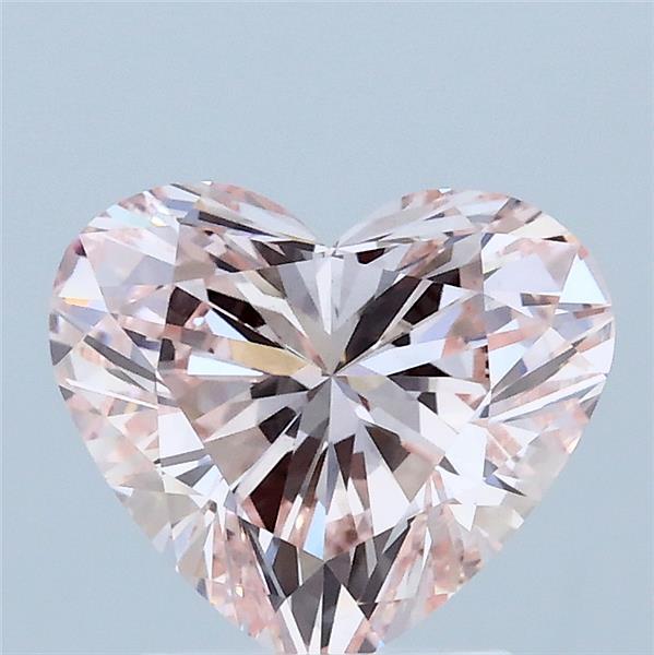 2.01 Carat Heart Lab Grown Diamond, Fancy Intense Pink Color, VS1 Clarity