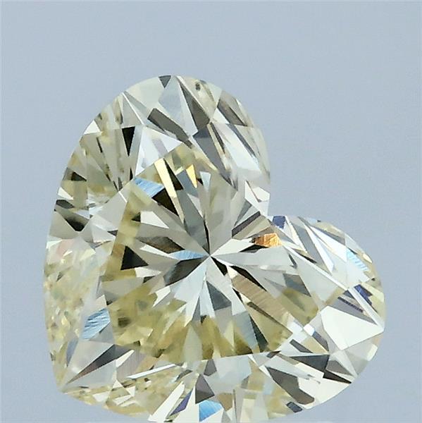 2.01 Carat Heart Lab Grown Diamond, Fancy Yellow Color, VS1 Clarity