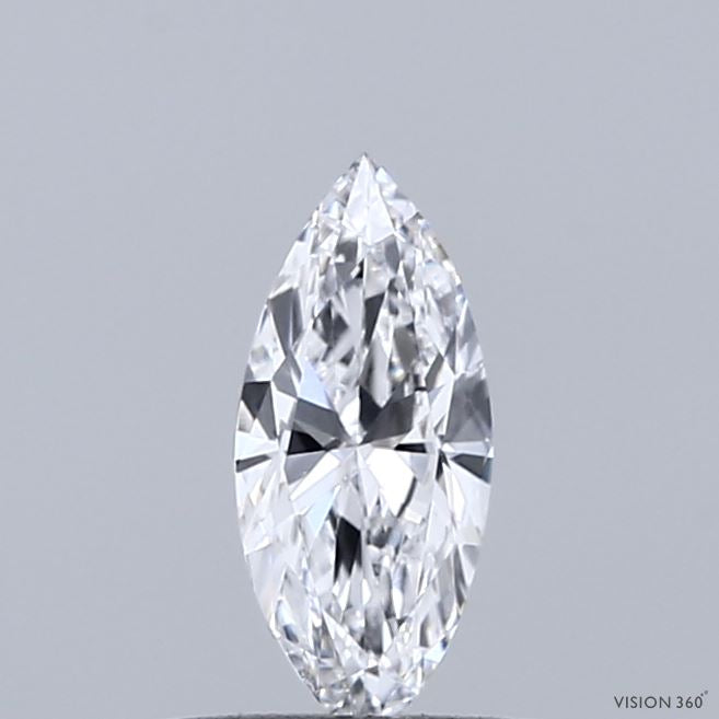 0.40 Carat Marquise Lab Grown Diamond, Very Good Polish, D Color, VVS2 Clarity