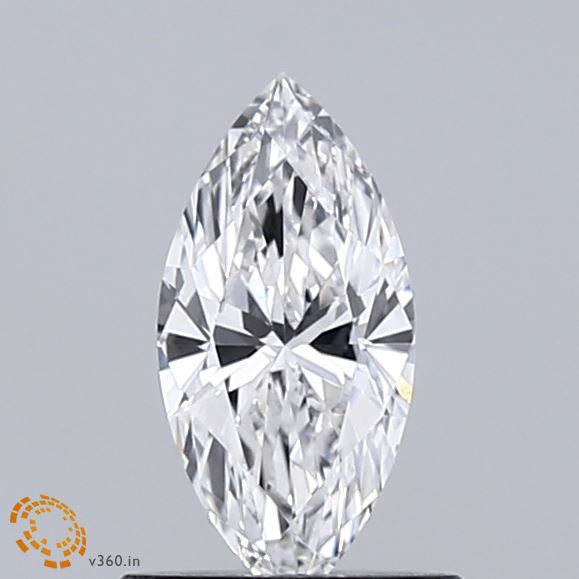 0.54 Carat Marquise Lab Grown Diamond, Excellent Polish, E Color, IF Clarity