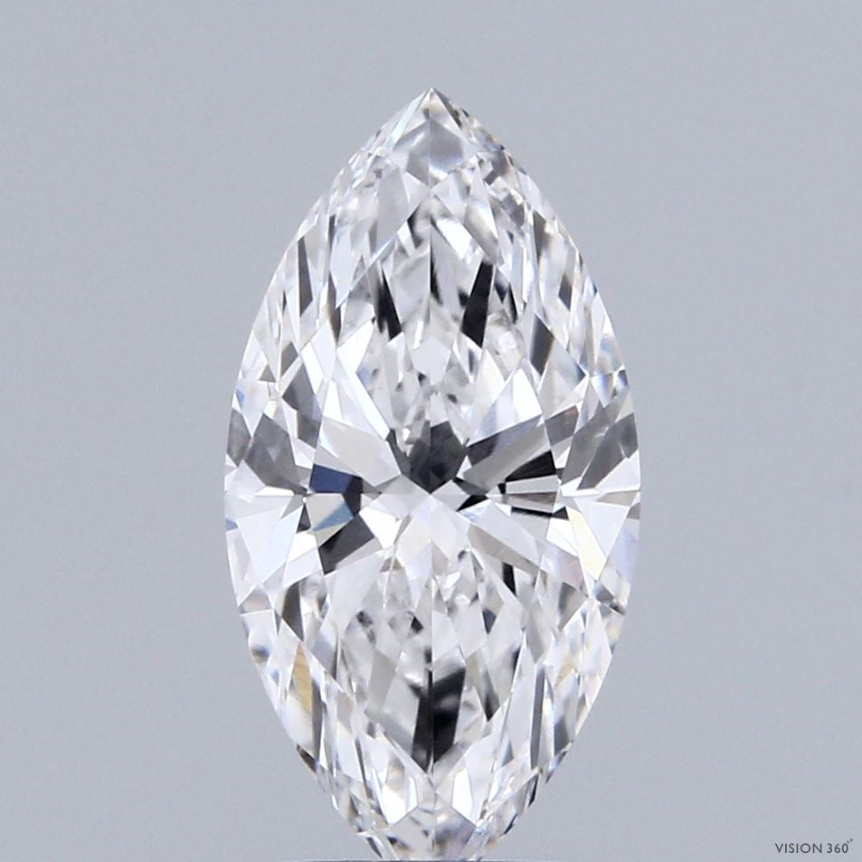 2.51 Carat Marquise Lab Grown Diamond, Excellent Polish, E Color, VVS2 Clarity