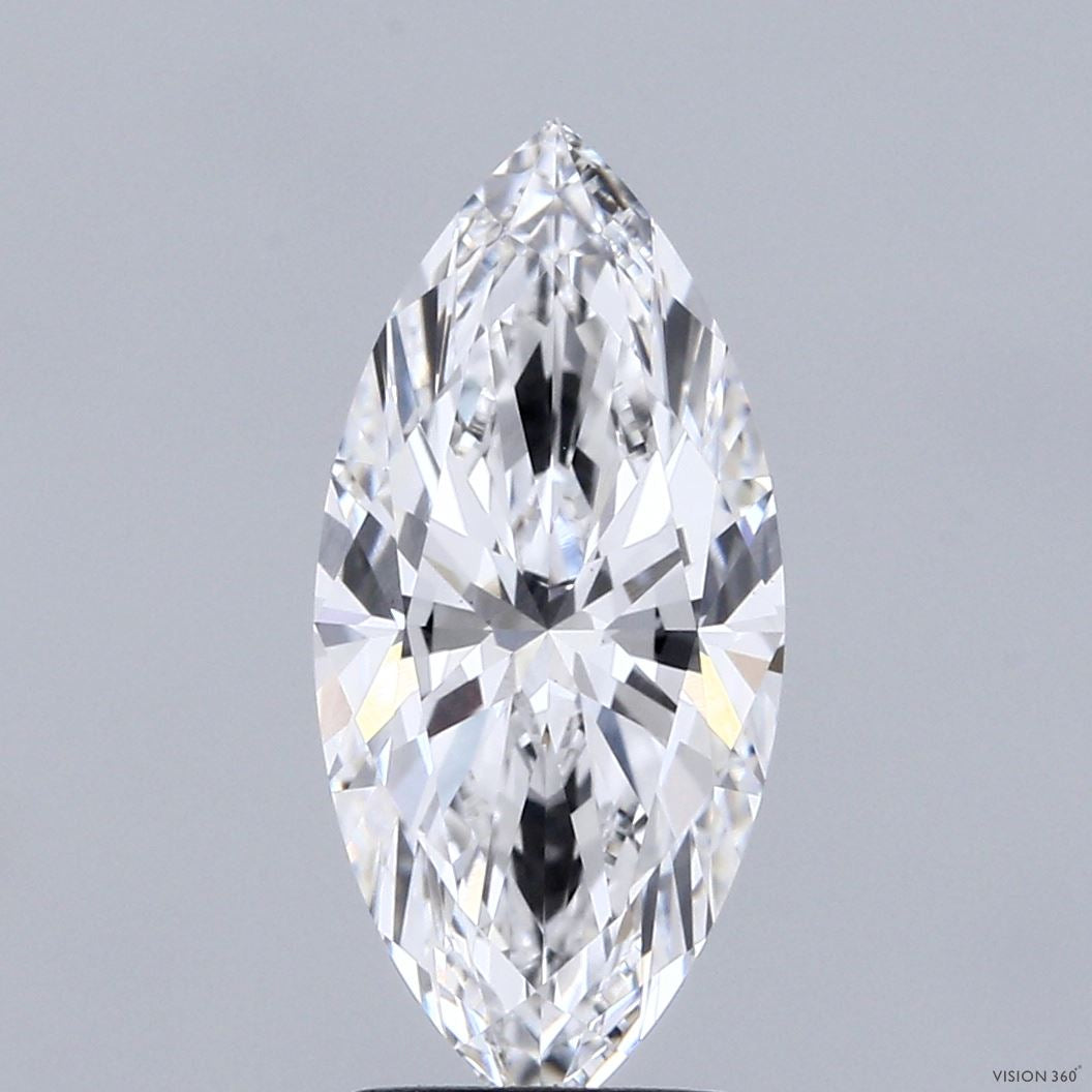 2.54 Carat Marquise Lab Grown Diamond, Excellent Polish, E Color, VS1 Clarity