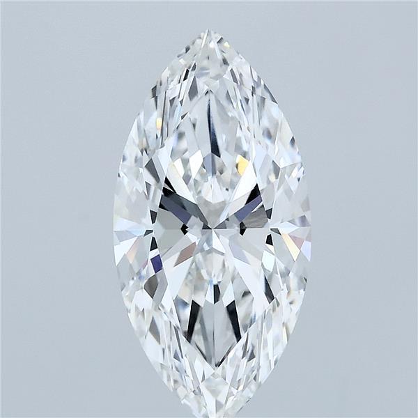 2.72 Carat Marquise Lab Grown Diamond, Excellent Polish, F Color, VVS2 Clarity