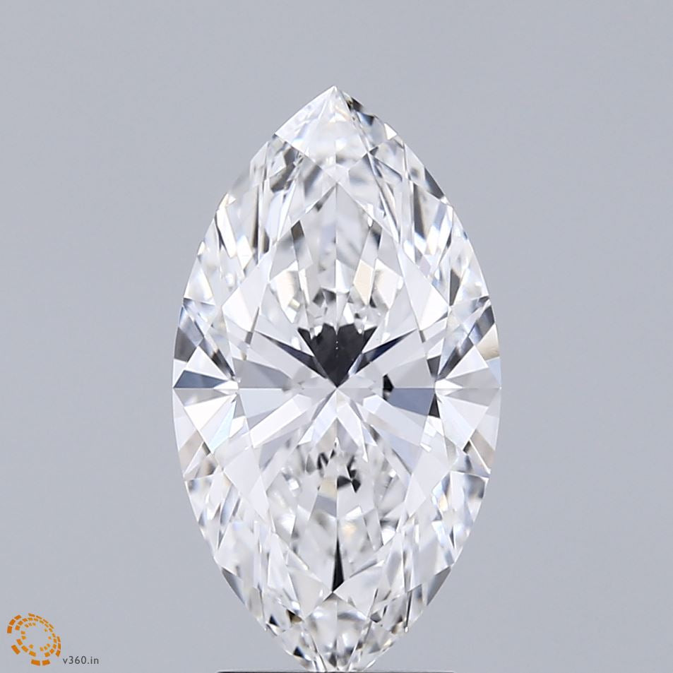 2.77 Carat Marquise Lab Grown Diamond, Excellent Polish, E Color, VVS2 Clarity