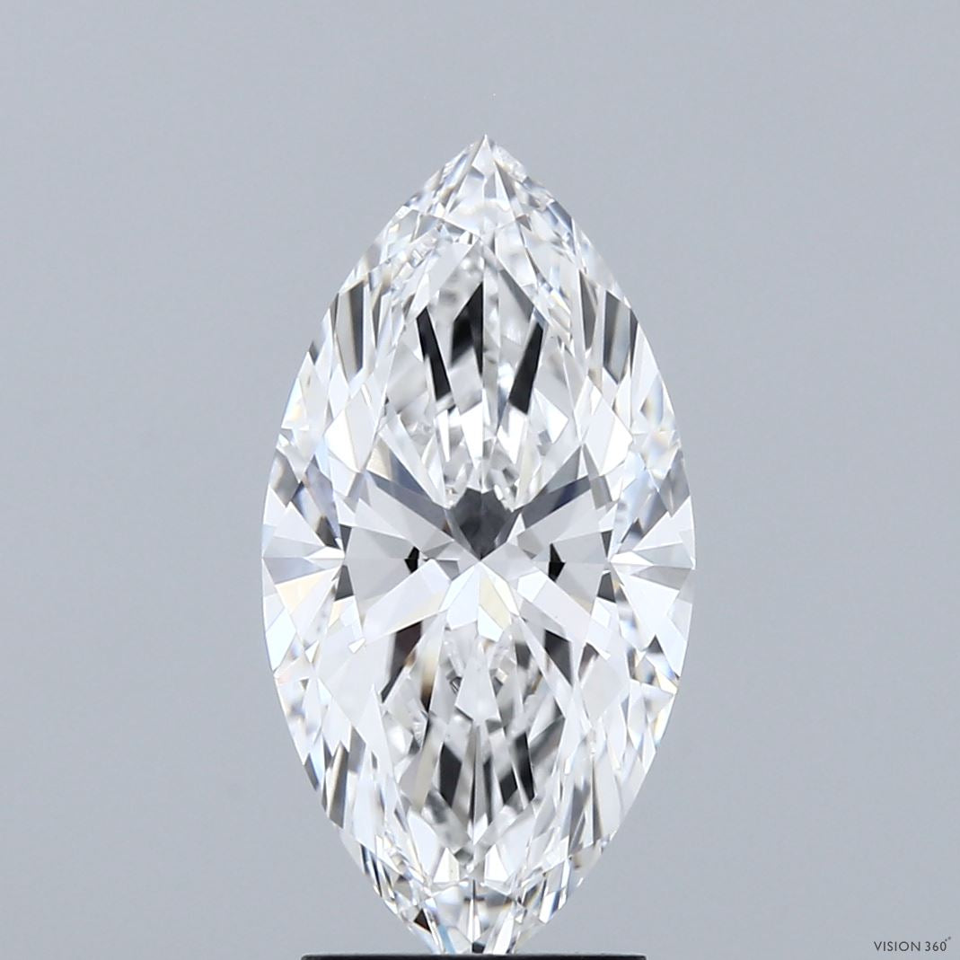 2.89 Carat Marquise Lab Grown Diamond, Excellent Polish, E Color, VVS2 Clarity
