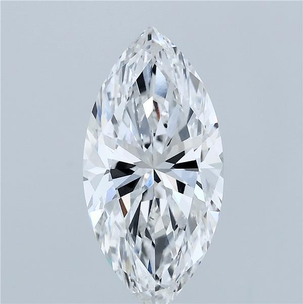 3.00 Carat Marquise Lab Grown Diamond, Excellent Polish, E Color, VVS2 Clarity