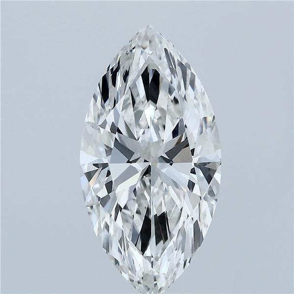 3.00 Carat Marquise Lab Grown Diamond, Excellent Polish, F Color, VVS2 Clarity