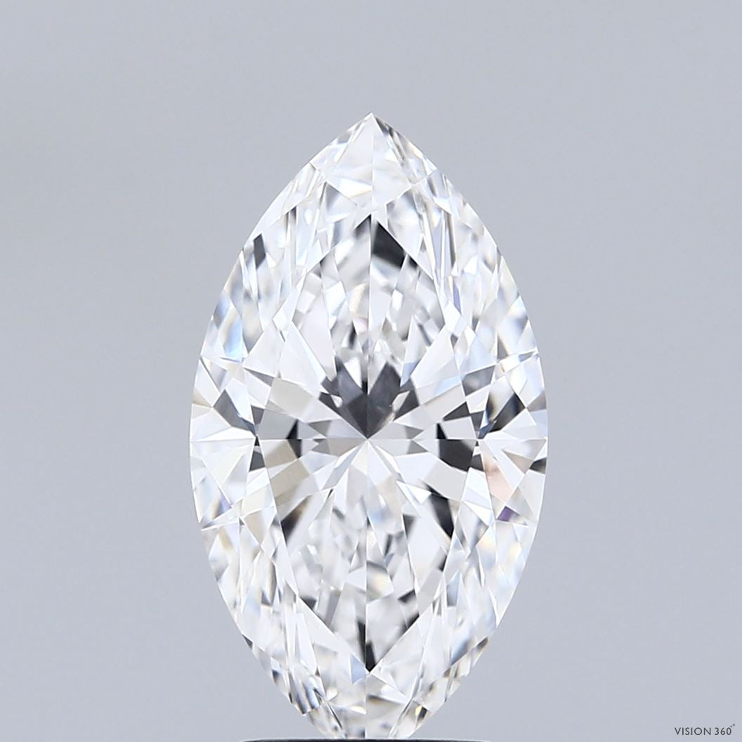 3.01 Carat Marquise Lab Grown Diamond, Excellent Polish, E Color, VVS1 Clarity