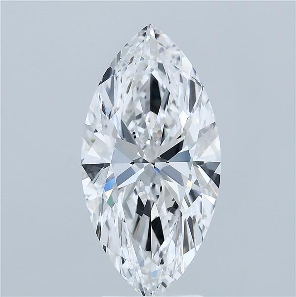 3.02 Carat Marquise Lab Grown Diamond, Excellent Polish, E Color, VVS2 Clarity